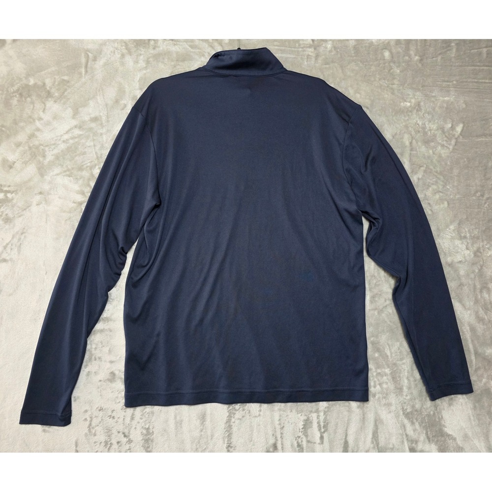 Sport-Tek Mens Navy Blue 1/4 Zip Pullover Oak Ridge 5 & 10 Miler Snowman Large - Picture 3 of 8